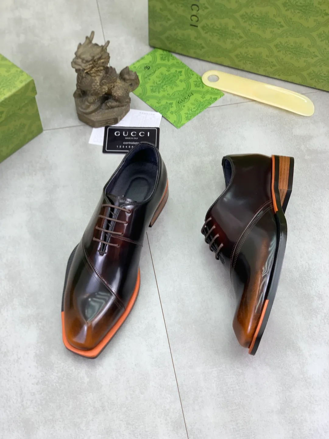 Men's Men's Shoes 💰P580 [New Style] 💰💎💎💎 [Gucci] GUCCI high-end men's formal business leather shoes, original order 1:1! Original imported high-end calfskin, original metal buckle, imported first-layer pigskin lining for feet, original high-end outsole, men's shoe size: 38-44